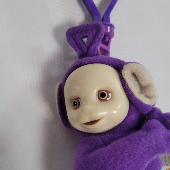 Vintage Teletubbies Purple Tinky Winky Hugger Clip On McDonalds 2000 Plush Toy - Picture 4 of 9